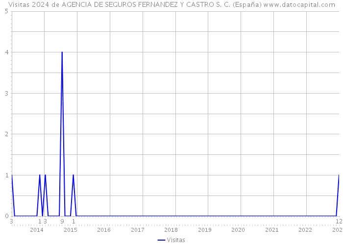 Visitas 2024 de AGENCIA DE SEGUROS FERNANDEZ Y CASTRO S. C. (España) 