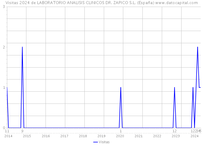 Visitas 2024 de LABORATORIO ANALISIS CLINICOS DR. ZAPICO S.L. (España) 