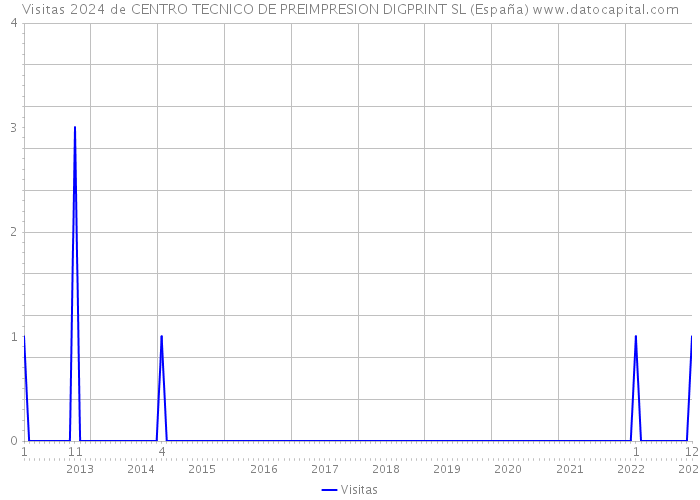 Visitas 2024 de CENTRO TECNICO DE PREIMPRESION DIGPRINT SL (España) 