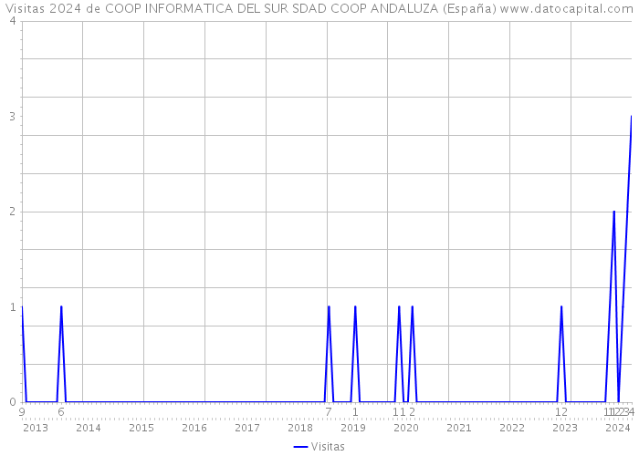 Visitas 2024 de COOP INFORMATICA DEL SUR SDAD COOP ANDALUZA (España) 