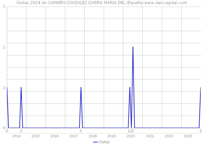 Visitas 2024 de CARMEN GONZALEZ IZARRA MARIA DEL (España) 