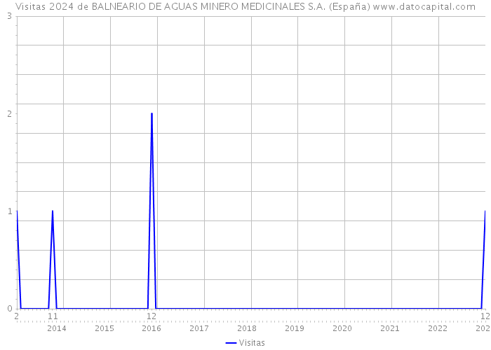Visitas 2024 de BALNEARIO DE AGUAS MINERO MEDICINALES S.A. (España) 