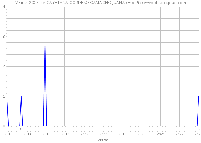 Visitas 2024 de CAYETANA CORDERO CAMACHO JUANA (España) 