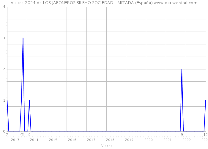 Visitas 2024 de LOS JABONEROS BILBAO SOCIEDAD LIMITADA (España) 