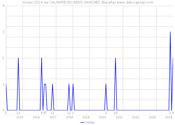 Visitas 2024 de CAUSAPIE RICARDO SANCHEZ (España) 