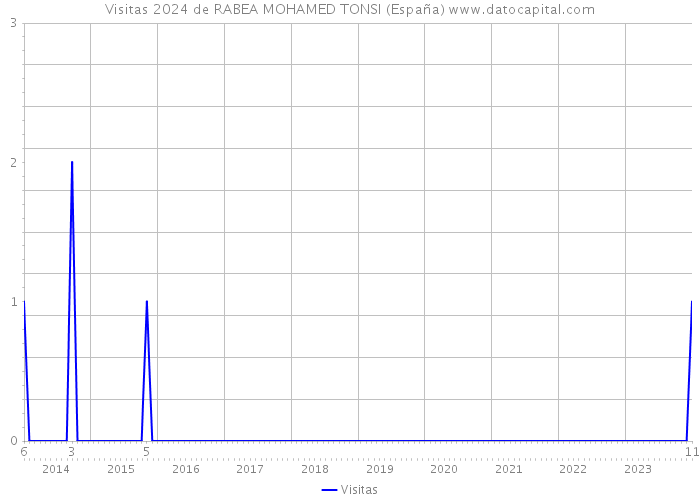 Visitas 2024 de RABEA MOHAMED TONSI (España) 