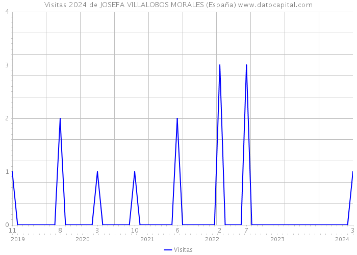Visitas 2024 de JOSEFA VILLALOBOS MORALES (España) 