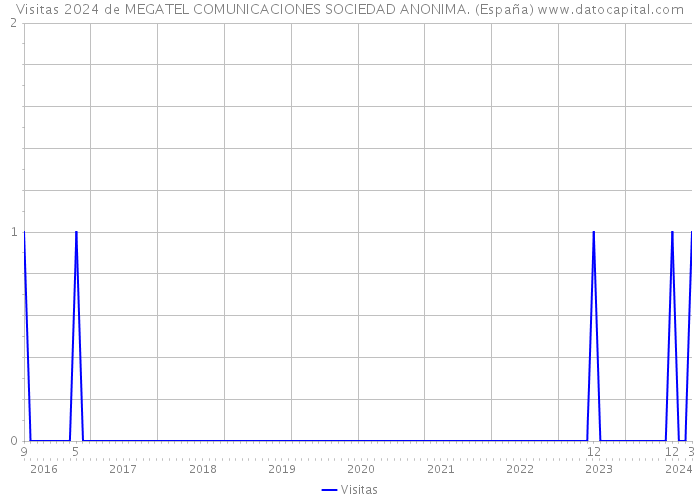 Visitas 2024 de MEGATEL COMUNICACIONES SOCIEDAD ANONIMA. (España) 