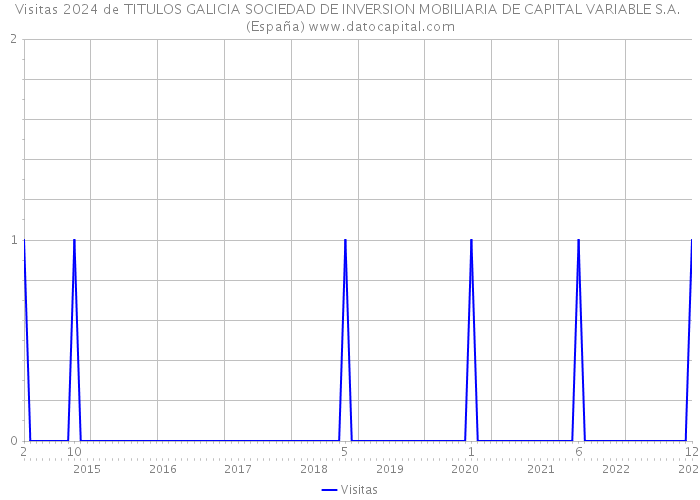 Visitas 2024 de TITULOS GALICIA SOCIEDAD DE INVERSION MOBILIARIA DE CAPITAL VARIABLE S.A. (España) 