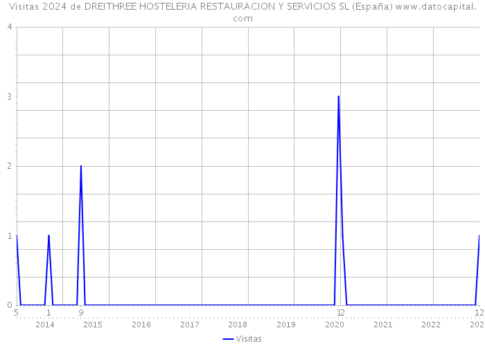Visitas 2024 de DREITHREE HOSTELERIA RESTAURACION Y SERVICIOS SL (España) 