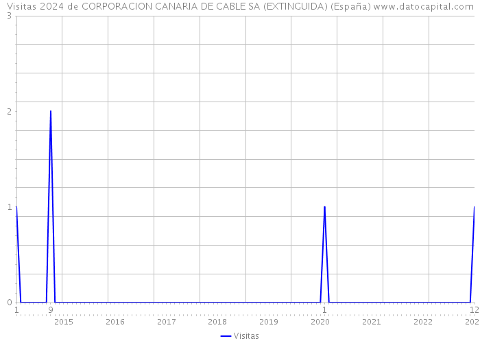 Visitas 2024 de CORPORACION CANARIA DE CABLE SA (EXTINGUIDA) (España) 