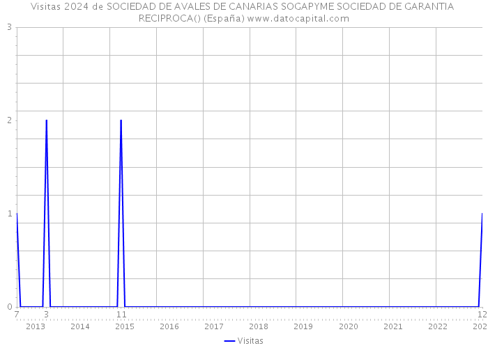 Visitas 2024 de SOCIEDAD DE AVALES DE CANARIAS SOGAPYME SOCIEDAD DE GARANTIA RECIPROCA() (España) 