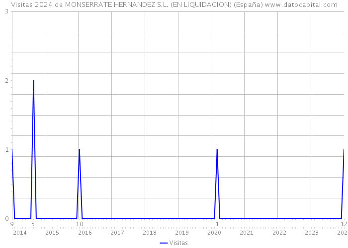 Visitas 2024 de MONSERRATE HERNANDEZ S.L. (EN LIQUIDACION) (España) 