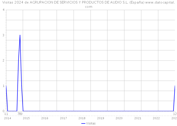 Visitas 2024 de AGRUPACION DE SERVICIOS Y PRODUCTOS DE AUDIO S.L. (España) 