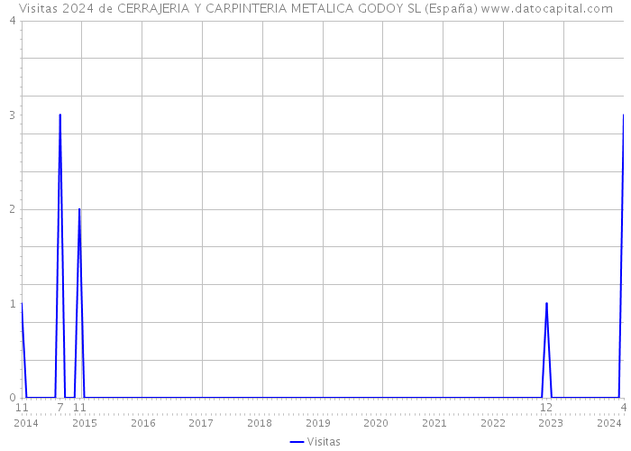 Visitas 2024 de CERRAJERIA Y CARPINTERIA METALICA GODOY SL (España) 