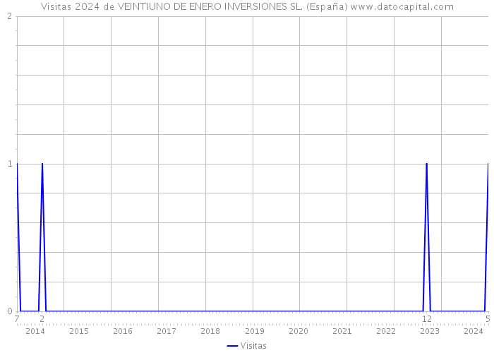 Visitas 2024 de VEINTIUNO DE ENERO INVERSIONES SL. (España) 