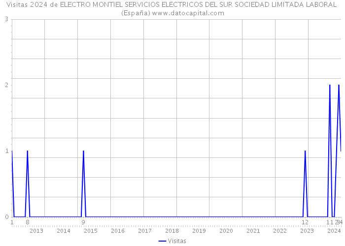 Visitas 2024 de ELECTRO MONTIEL SERVICIOS ELECTRICOS DEL SUR SOCIEDAD LIMITADA LABORAL (España) 