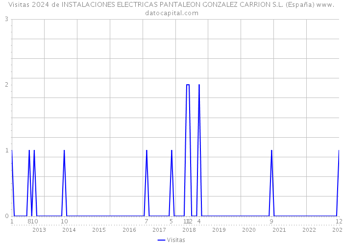 Visitas 2024 de INSTALACIONES ELECTRICAS PANTALEON GONZALEZ CARRION S.L. (España) 