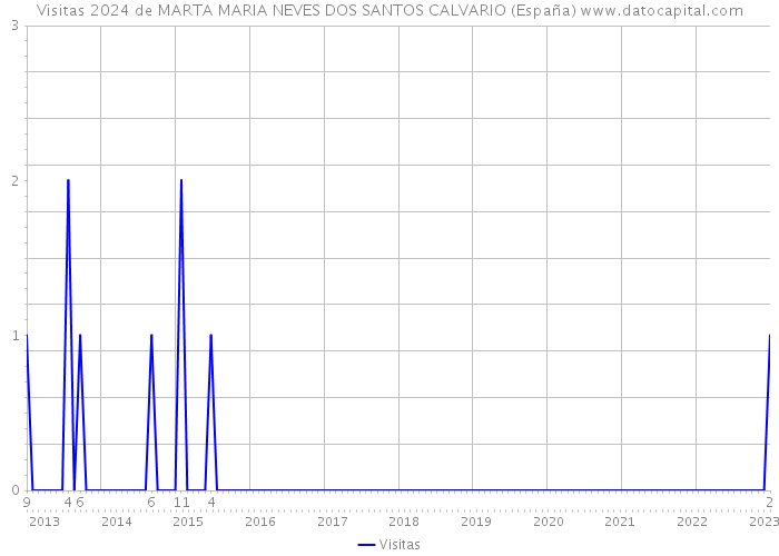Visitas 2024 de MARTA MARIA NEVES DOS SANTOS CALVARIO (España) 