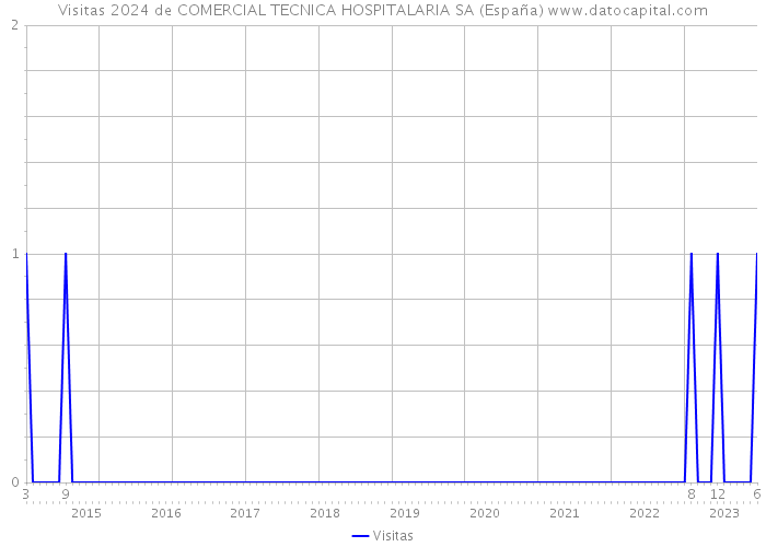 Visitas 2024 de COMERCIAL TECNICA HOSPITALARIA SA (España) 