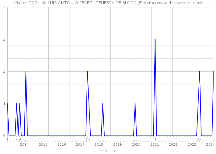Visitas 2024 de LUIS ANTONIO PEREZ -TENESSA DE BLOCK (España) 