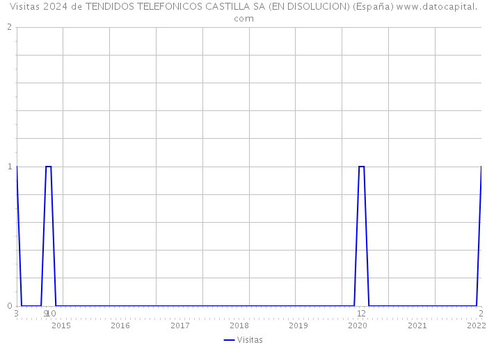 Visitas 2024 de TENDIDOS TELEFONICOS CASTILLA SA (EN DISOLUCION) (España) 