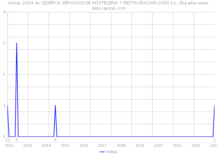 Visitas 2024 de GESERCA SERVICIOS DE HOSTELERIA Y RESTAURACION 2000 S.L. (España) 