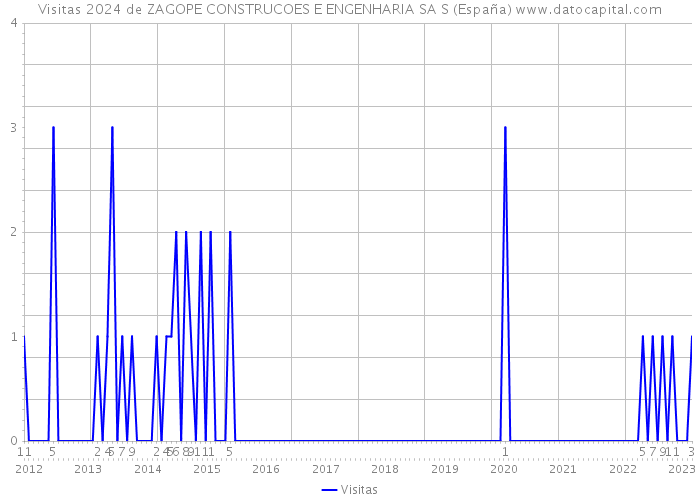 Visitas 2024 de ZAGOPE CONSTRUCOES E ENGENHARIA SA S (España) 