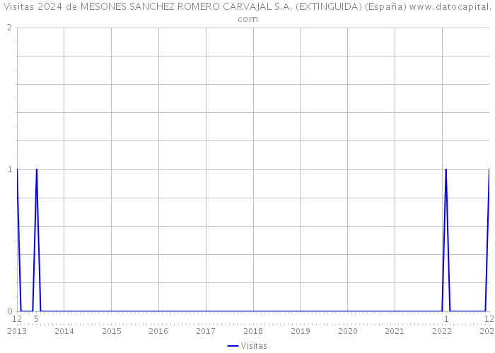 Visitas 2024 de MESONES SANCHEZ ROMERO CARVAJAL S.A. (EXTINGUIDA) (España) 