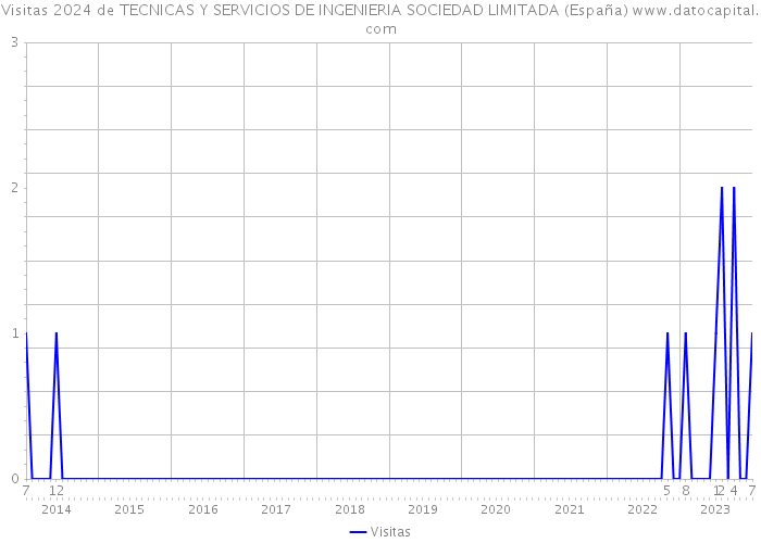 Visitas 2024 de TECNICAS Y SERVICIOS DE INGENIERIA SOCIEDAD LIMITADA (España) 