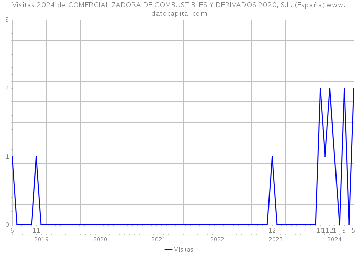 Visitas 2024 de COMERCIALIZADORA DE COMBUSTIBLES Y DERIVADOS 2020, S.L. (España) 
