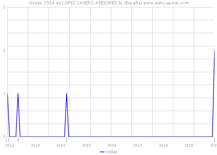 Visitas 2024 de LOPEZ CASERO ASESORES SL (España) 