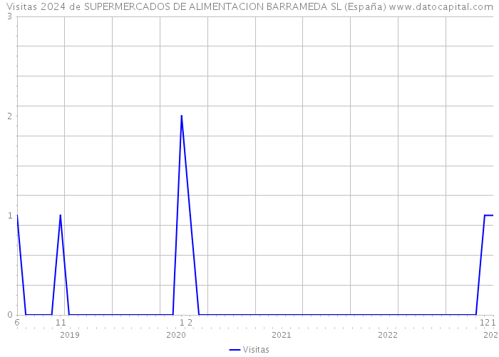 Visitas 2024 de SUPERMERCADOS DE ALIMENTACION BARRAMEDA SL (España) 