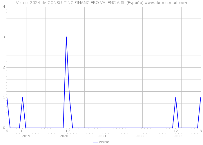 Visitas 2024 de CONSULTING FINANCIERO VALENCIA SL (España) 