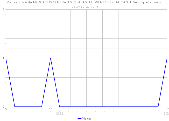 Visitas 2024 de MERCADOS CENTRALES DE ABASTECIMIENTOS DE ALICANTE SA (España) 