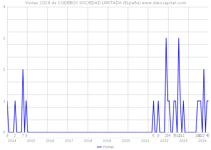 Visitas 2024 de CODEBOX SOCIEDAD LIMITADA (España) 