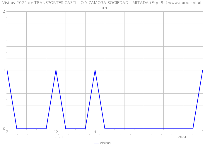 Visitas 2024 de TRANSPORTES CASTILLO Y ZAMORA SOCIEDAD LIMITADA (España) 