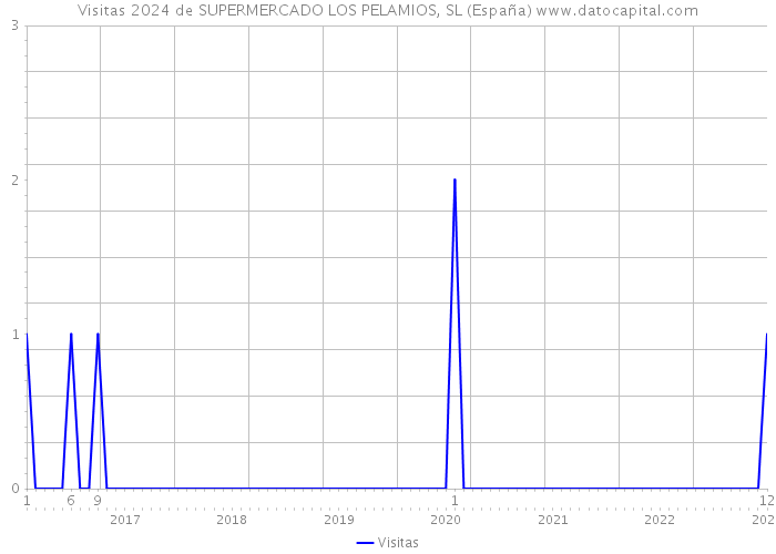 Visitas 2024 de SUPERMERCADO LOS PELAMIOS, SL (España) 