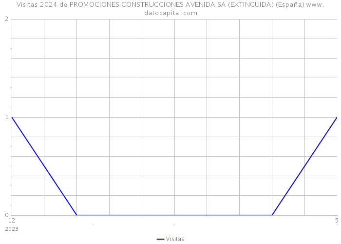 Visitas 2024 de PROMOCIONES CONSTRUCCIONES AVENIDA SA (EXTINGUIDA) (España) 