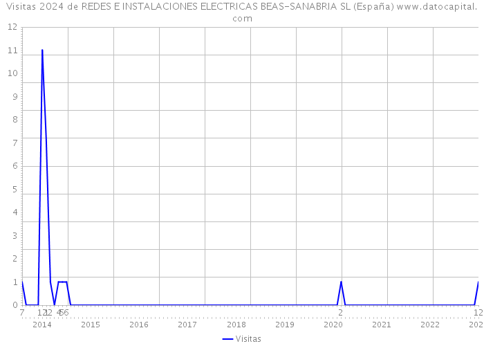 Visitas 2024 de REDES E INSTALACIONES ELECTRICAS BEAS-SANABRIA SL (España) 