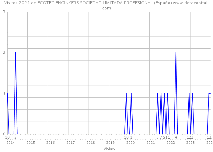 Visitas 2024 de ECOTEC ENGINYERS SOCIEDAD LIMITADA PROFESIONAL (España) 