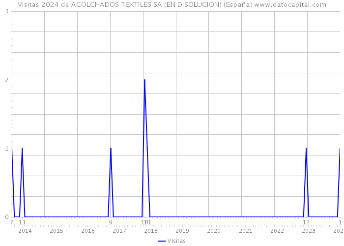 Visitas 2024 de ACOLCHADOS TEXTILES SA (EN DISOLUCION) (España) 