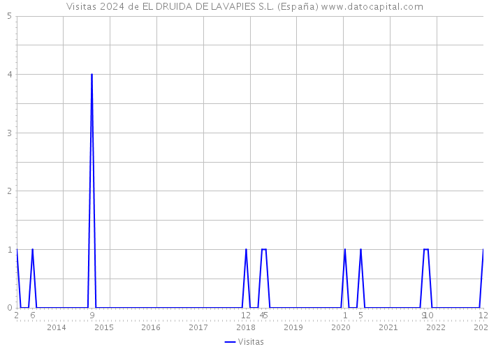 Visitas 2024 de EL DRUIDA DE LAVAPIES S.L. (España) 