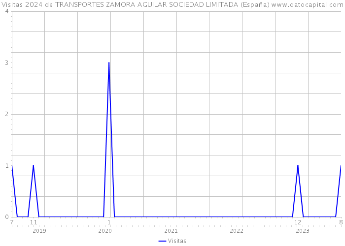 Visitas 2024 de TRANSPORTES ZAMORA AGUILAR SOCIEDAD LIMITADA (España) 
