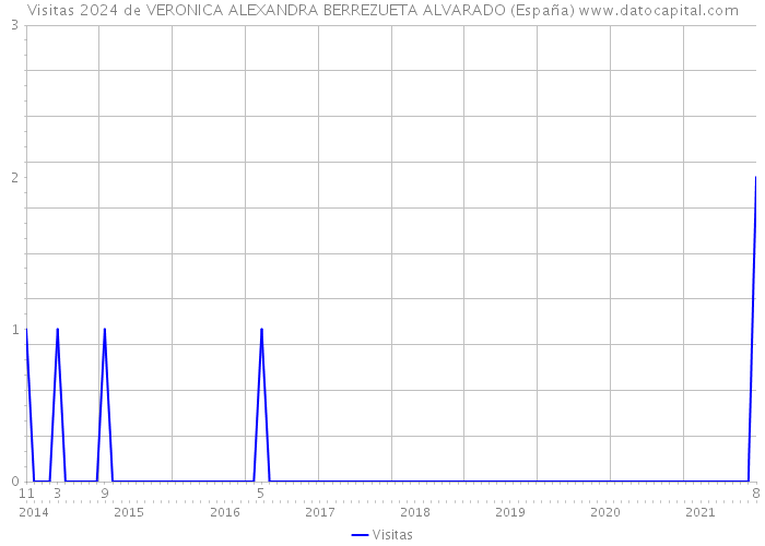 Visitas 2024 de VERONICA ALEXANDRA BERREZUETA ALVARADO (España) 