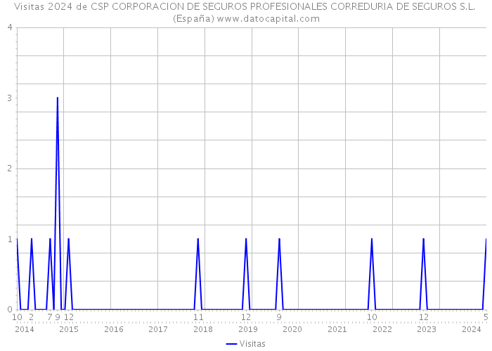 Visitas 2024 de CSP CORPORACION DE SEGUROS PROFESIONALES CORREDURIA DE SEGUROS S.L. (España) 