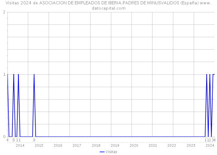 Visitas 2024 de ASOCIACION DE EMPLEADOS DE IBERIA.PADRES DE MINUSVALIDOS (España) 