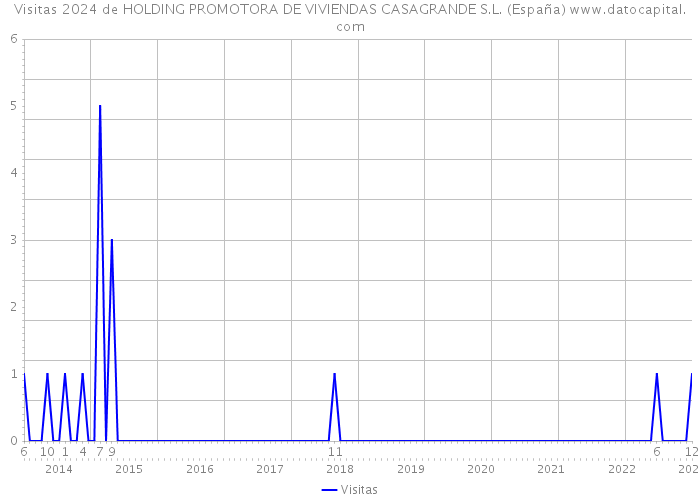 Visitas 2024 de HOLDING PROMOTORA DE VIVIENDAS CASAGRANDE S.L. (España) 