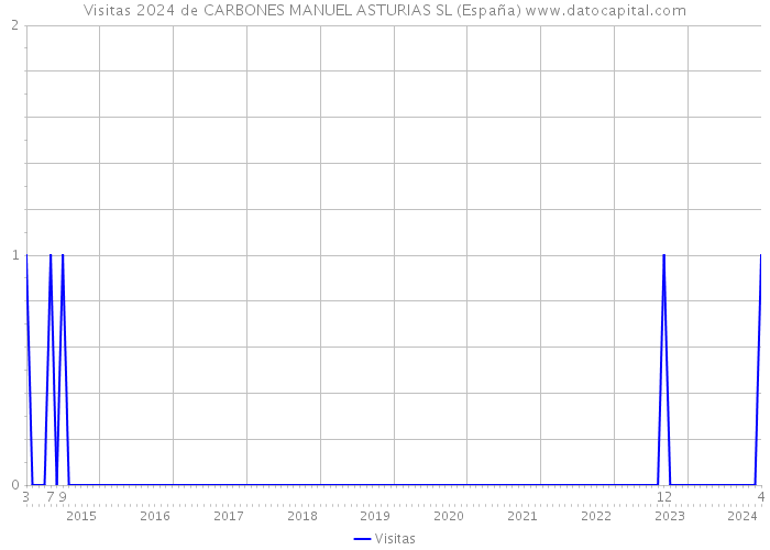 Visitas 2024 de CARBONES MANUEL ASTURIAS SL (España) 