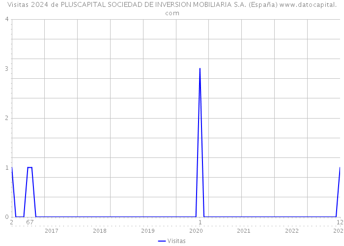 Visitas 2024 de PLUSCAPITAL SOCIEDAD DE INVERSION MOBILIARIA S.A. (España) 